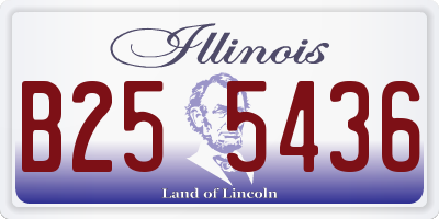IL license plate B255436