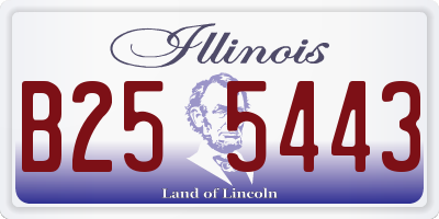 IL license plate B255443
