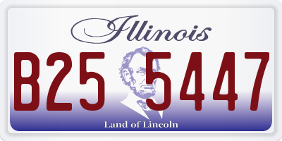 IL license plate B255447