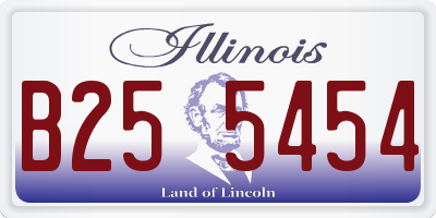 IL license plate B255454