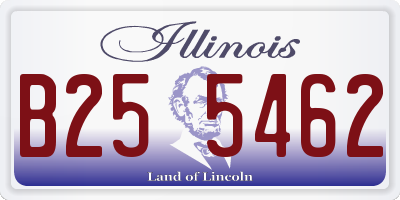IL license plate B255462
