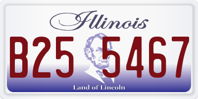 IL license plate B255467