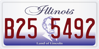 IL license plate B255492
