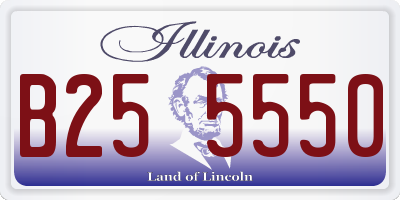IL license plate B255550