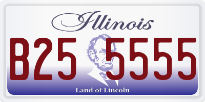 IL license plate B255555