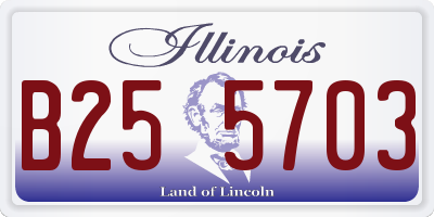 IL license plate B255703