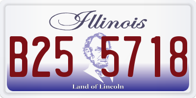IL license plate B255718