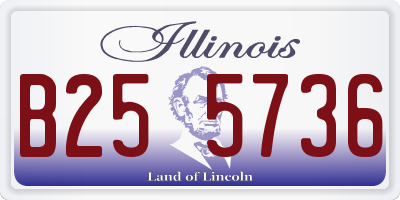 IL license plate B255736
