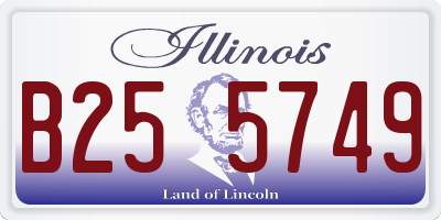 IL license plate B255749