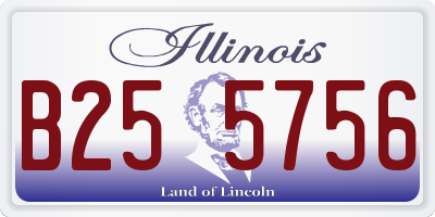 IL license plate B255756