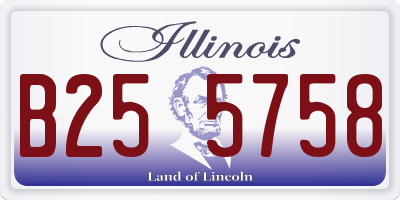 IL license plate B255758