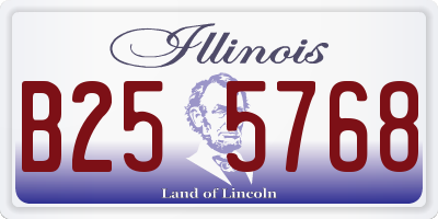 IL license plate B255768