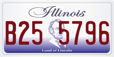IL license plate B255796