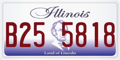 IL license plate B255818
