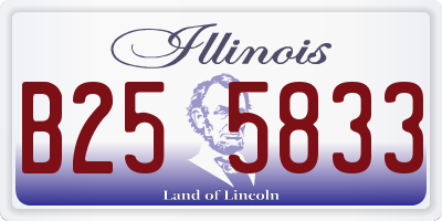 IL license plate B255833