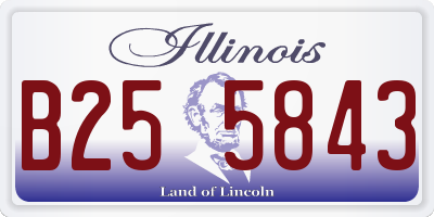 IL license plate B255843
