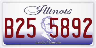IL license plate B255892