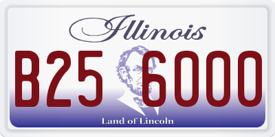 IL license plate B256000