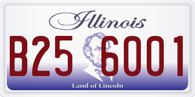 IL license plate B256001