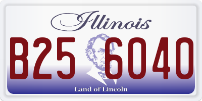 IL license plate B256040