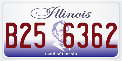 IL license plate B256362