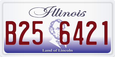 IL license plate B256421