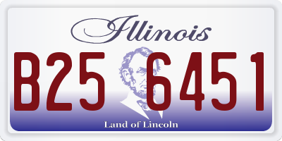 IL license plate B256451