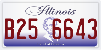 IL license plate B256643