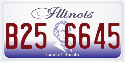 IL license plate B256645