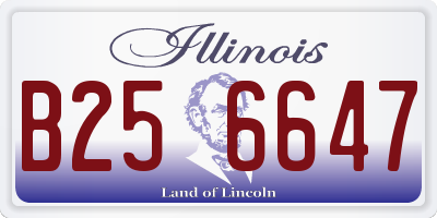 IL license plate B256647