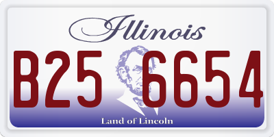 IL license plate B256654