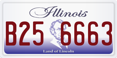 IL license plate B256663