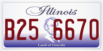 IL license plate B256670