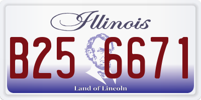 IL license plate B256671