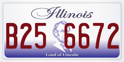 IL license plate B256672