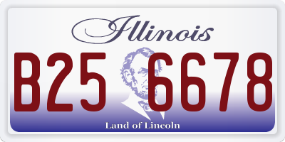 IL license plate B256678