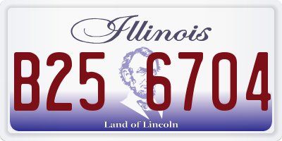 IL license plate B256704