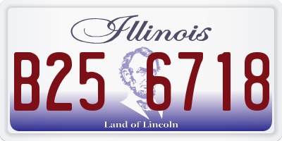 IL license plate B256718