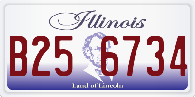 IL license plate B256734