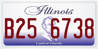 IL license plate B256738