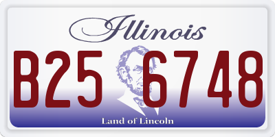IL license plate B256748