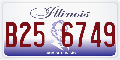 IL license plate B256749