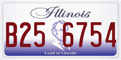 IL license plate B256754