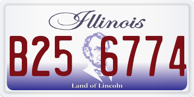 IL license plate B256774