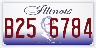 IL license plate B256784