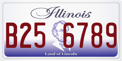IL license plate B256789
