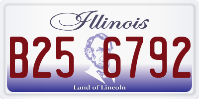 IL license plate B256792