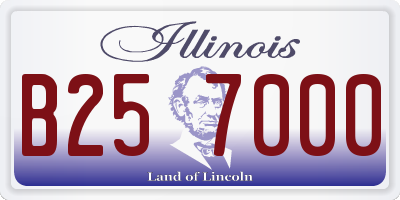 IL license plate B257000
