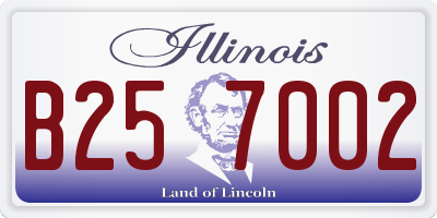 IL license plate B257002