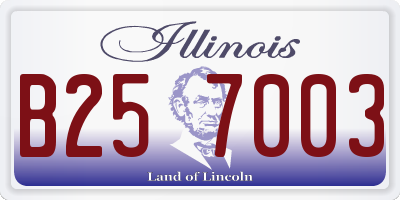 IL license plate B257003